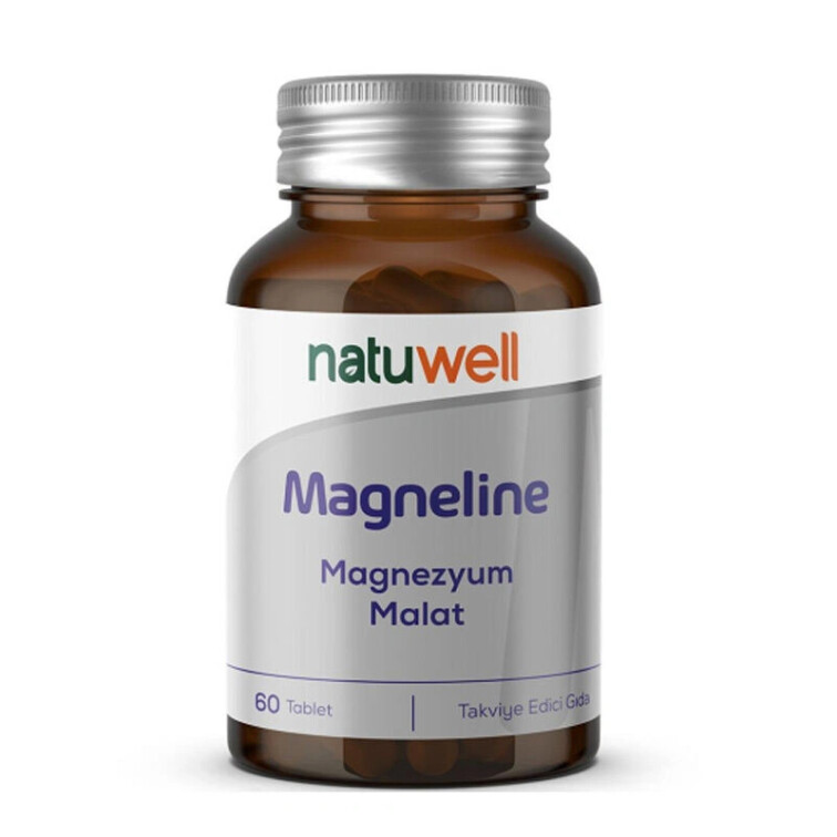 Natuwell Magneline Magnezyum Malat İçerikli Takviye Edici Gıda 60 Tablet - natuwell