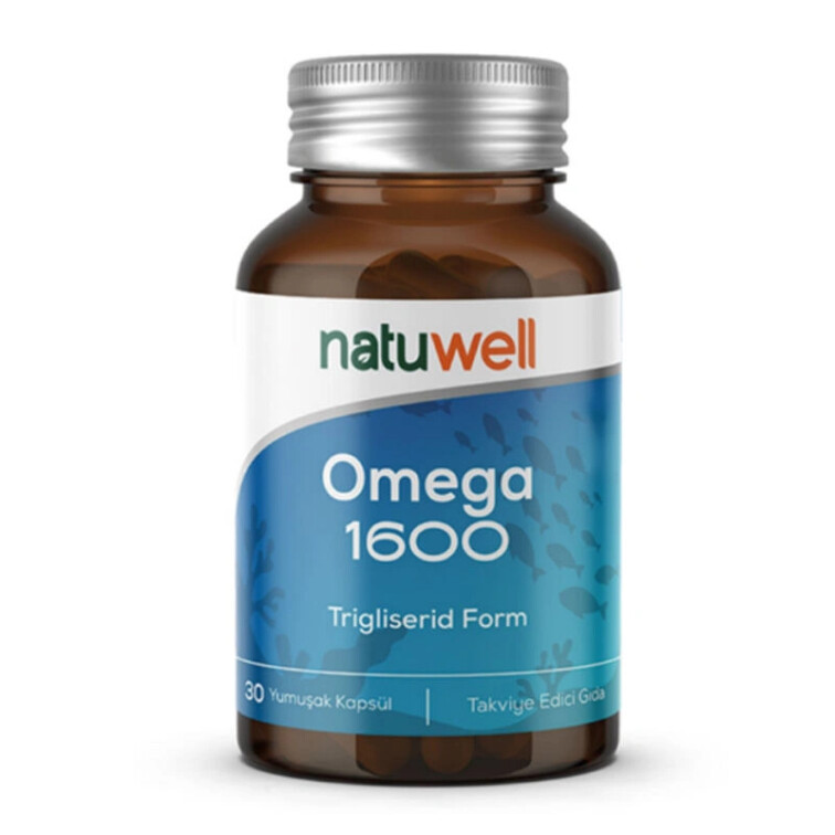 Natuwell Omega 1600 Takviye Edici Gıda 30 Yumuşak Kapsül - natuwell