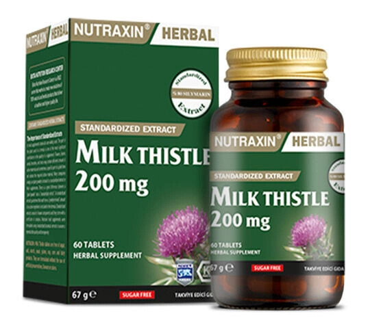 Nutraxin Herbal Milk Thistle 200mg 60 Kapsül - Nutraxin