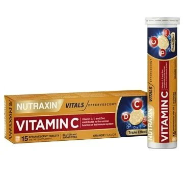 Nutraxin Vitamin C-D-Zinc 15 Efervesan Tablet - Nutraxin