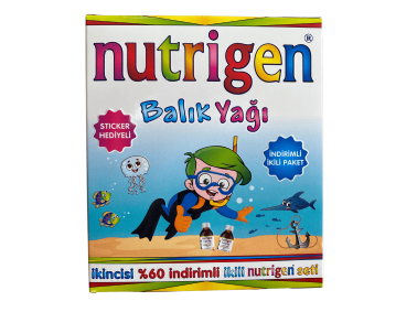 Nutrigen Balık Yağı Şurubu 200 ml 2'li Paket + Sticker Hediyeli - Nutrigen 
