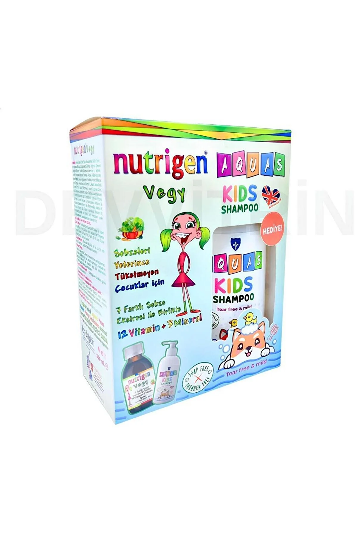 Nutrigen Vegy Şurup 200 ml + Aquas Kids Şampuan 250 ml Hediyeli - Nutrigen 