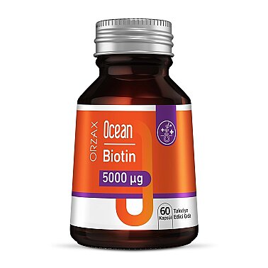 Ocean Biotin 60 Kapsül 5000 mcg - Orzax Ocean