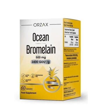 Ocean Bromelain 500 MG 2400 GDU/g 60 Kapsül - Orzax Ocean