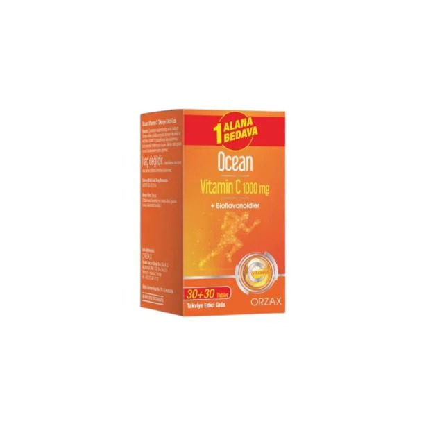 Ocean Vitamin C 1000 mg 30 Tablet - 1 Alana 1 Bedava - Ocean Orzax
