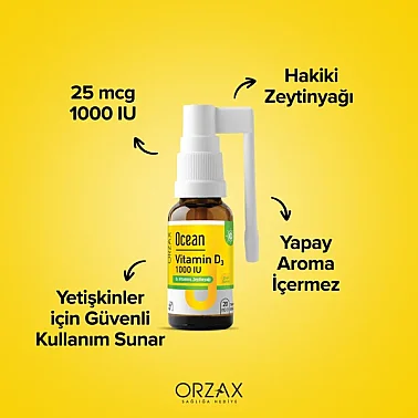 Ocean Vitamin D3 1000 IU Oral Sprey 20 ml - 3