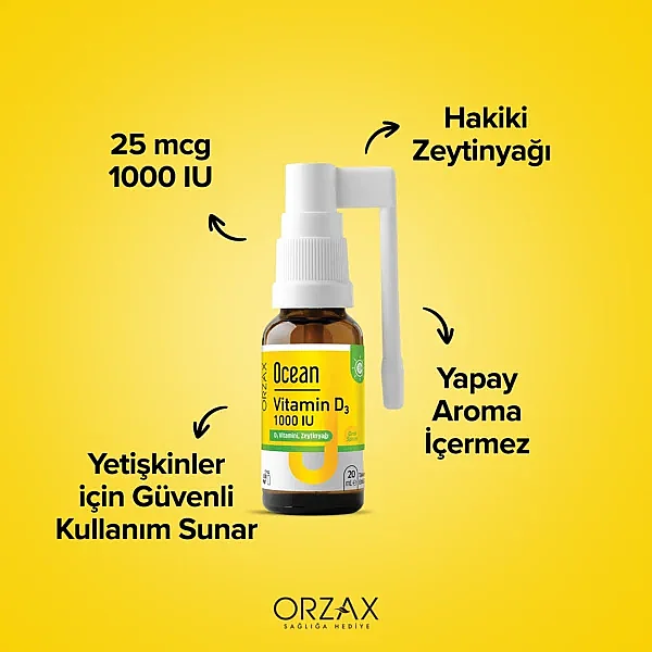 Ocean Vitamin D3 1000 IU Oral Sprey 20 ml - 3