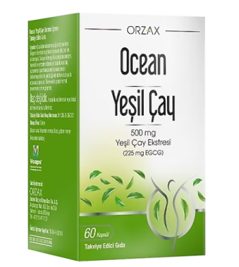 Ocean Yeşil Çay Ekstresi 500 mg 60 Kapsül - Ocean Orzax
