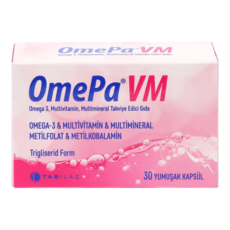 OmePa VM Takviye Edici Gıda 30 Yumuşak Kapsül - Tab İlaç