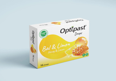 Optipast Drops Ballı & Limon 16 Pastil - Optipast