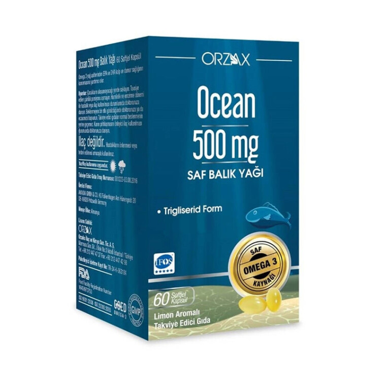 Orzax Ocean 500mg 60 Kapsül - Orzax Ocean