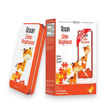Orzax Ocean Çinko Bisglisinat Takviye Edici Gıda 150 ml Kalem Kutusu Hediyeli - Ocean Orzax