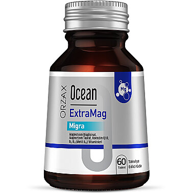 Orzax Ocean ExtraMag Migra Takviye Edici Gıda 60 Tablet - Orzax Ocean