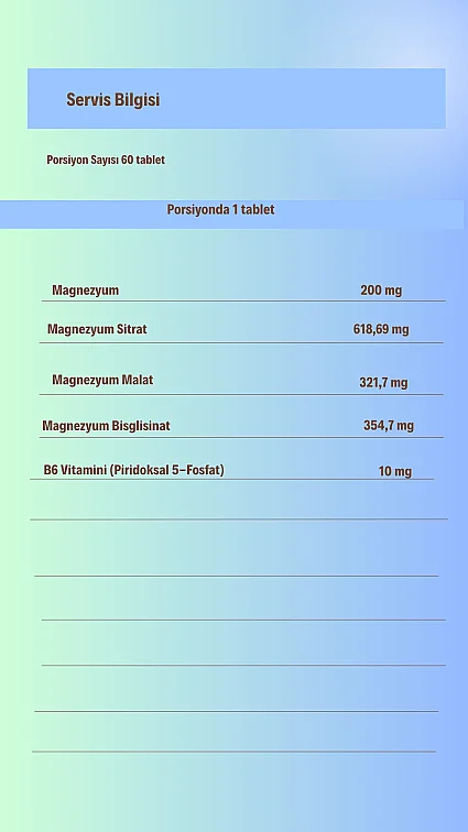 Orzax Ocean ExtraMag Üçlü Magnezyum Kombinasyonu 60 Tablet - 4