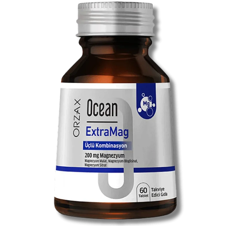 Orzax Ocean ExtraMag Üçlü Magnezyum Kombinasyonu 60 Tablet - 1