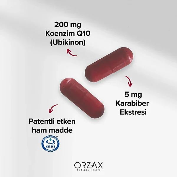 Orzax Ocean Koenzim Q10 200 mg Ubikinon 30 Kapsül - 3