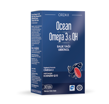 Orzax Ocean Omega 3 & QH Takviye Edici Gıda 30 Kapsül - Ocean Orzax