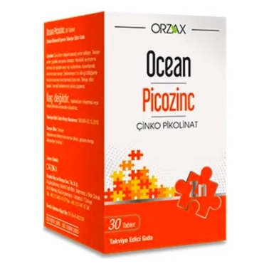 Orzax Ocean Picozinc Takviye Edici Gıda 30 Tablet - Orzax Ocean
