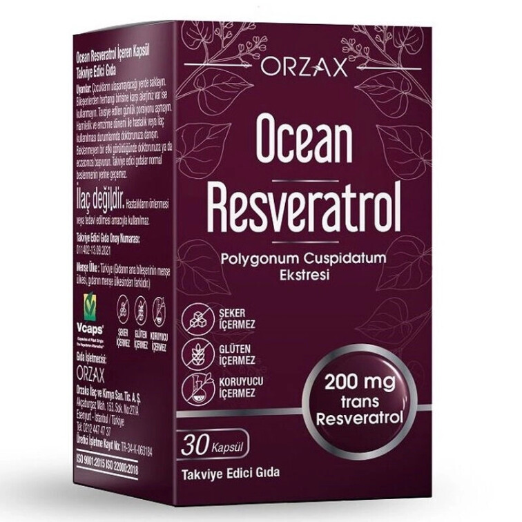 Orzax Ocean Resveratrol Takviye Edici Gıda 30 Kapsül - Orzax Ocean
