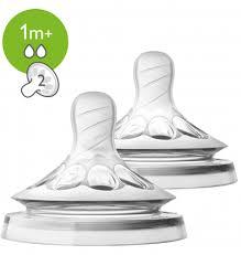 Philips Avent SCF042/27 Natural Yavaş Akış 1 Ay+ 2'li Biberon Emziği - Philips Avent