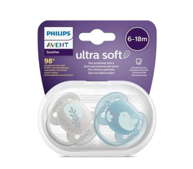 Philips Avent SCF091/15 Ultra Soft 6-18 Ay 2'li Erkek Emzik - Philips Avent