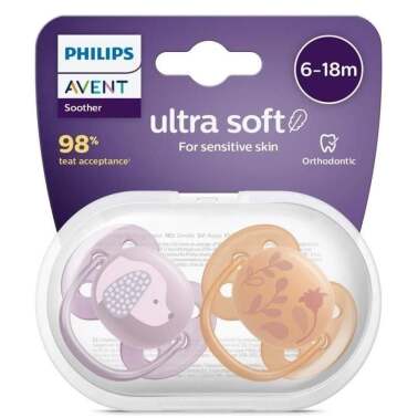 Philips Avent SCF091/18 Ultra Soft 6-18 Ay 2'li Kız Emzik - Philips Avent
