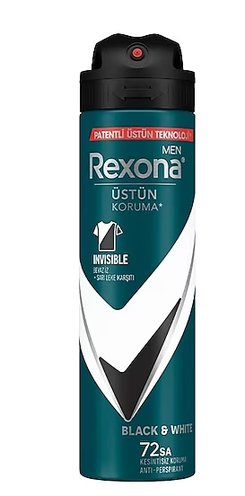 Rexona Üstün Koruma Invisible Black & White 150 ml Erkek Deodorant - 1