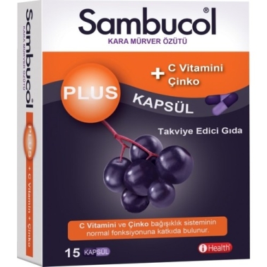 Sambucol Plus Kara Mürver 15 Kapsül - Sambucol