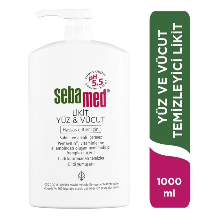 Sebamed Likit Yüz ve Vücut Temizleyici Jel 1000 ml - sebamed