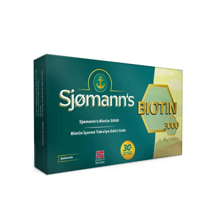 Sjomann’s Biotin 3000 İçeren Takviye Edici Gıda 30 Adet Çiğnenebilir Jel Form - Easyvit
