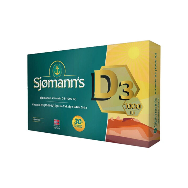 Sjomann’s Vitamin D3 1000 IU İçeren Takviye Edici Gıda 30 Adet Çiğnenebilir Jel Form - Easyvit