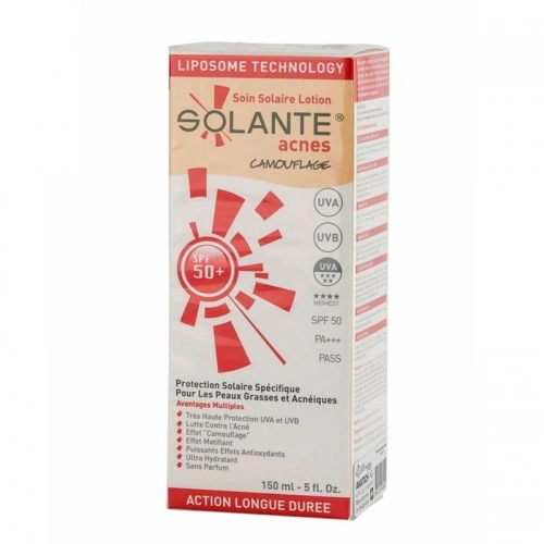 Solante Acnes Renkli 50 Faktör Güneş Losyonu 150 ml - Solante