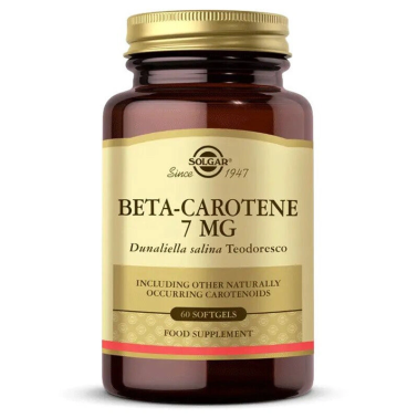 Solgar Beta Carotene 7 mg 60 Yumuşak Jelatin Kapsül - Solgar