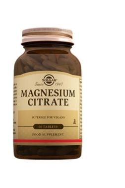 Magnesium Citrate Magnezyum Sitrat 60 Tablet - Solgar