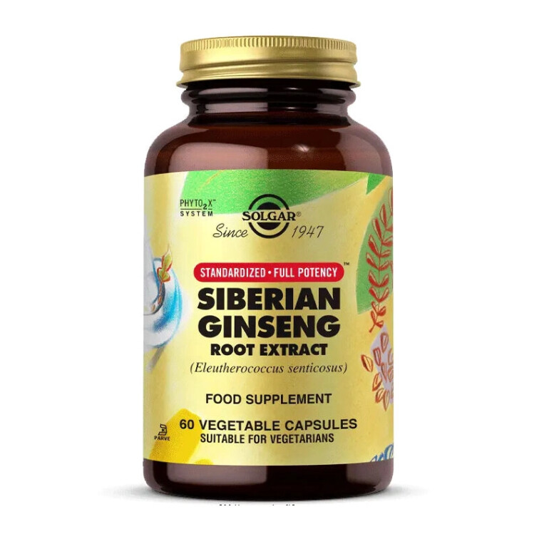 Solgar Siberian Ginseng Root Extract 60 Kapsül - Solgar
