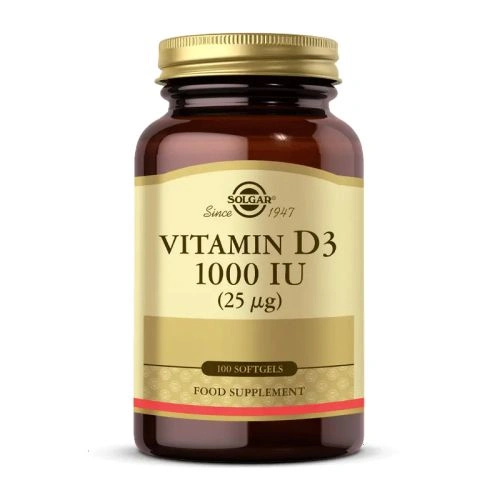 Vitamin D3 Içeren Takviye Edici Gıda 1000ıu Yumuşak 100 Kapsül - Solgar