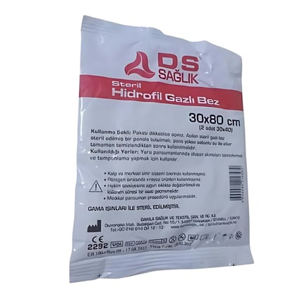 Steril Hidrofil Gazlı Bez 30 x 80 cm - 1