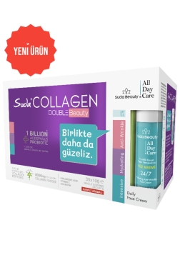 Suda Collagen Double Beauty (30 Şase Karpuz Kolajen & Suda Beauty All Day Care Yüz Kremi 50ml) - Suda Collagen