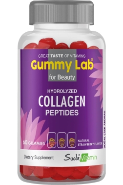 Suda Vitamin Gummy Lab For Beauty Collagen Çilek 60 Gummies - Suda Vitamin