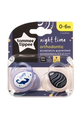 Tommee Tippee Ortodontik Emzik Gece 0-6M - tomme tippee