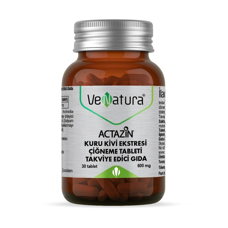 Venatura Actazin Kuru Kivi Ektresi 30 Çiğneme Tablet - VeNatura