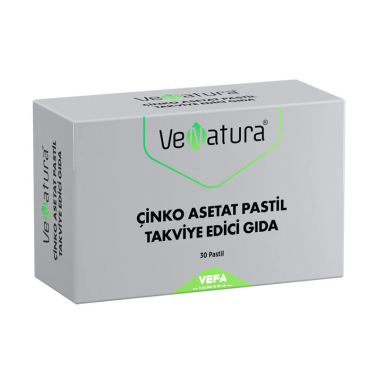 VeNatura Çinko Asetat Pastil Takviye Edici Gıda 30 Pastil - VeNatura