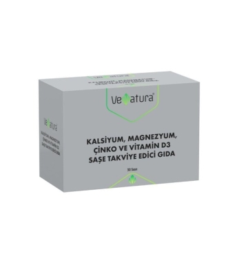 Venatura Kalsiyum, Magnezyum, Çinko Ve Vitamin D3 30 Saşe - VeNatura