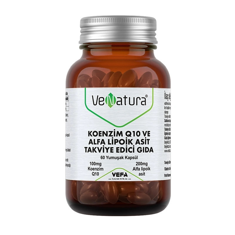 Venatura Koenzim Q10 & Alfa Lipoik Asit 60 Kapsül - VeNatura