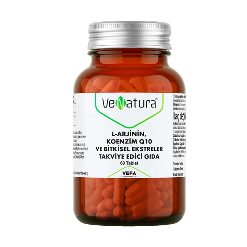 Venatura L-Arjinin Koenzim Q10 ve Bitkisel Ekstreler 60 Tablet - VeNatura
