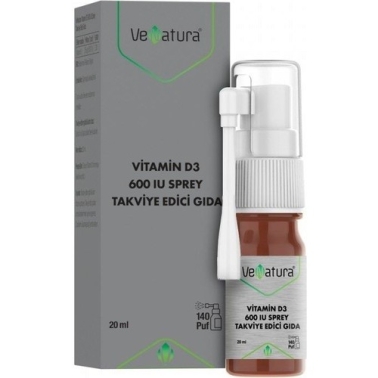 Venatura Vitamin D3 600 IU Sprey 20 ml - VeNatura