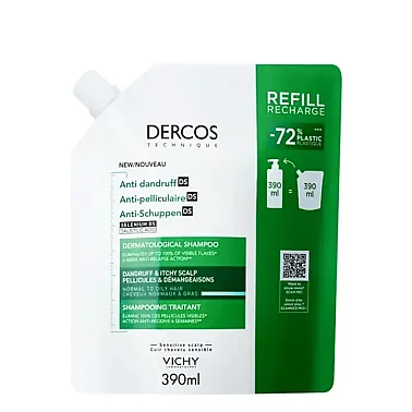 Vichy Dercos Anti Dandruff Normal ve Yağlı Saçlar İçin Kepek Karşıtı Şampuan Refill 390 ml - Vichy