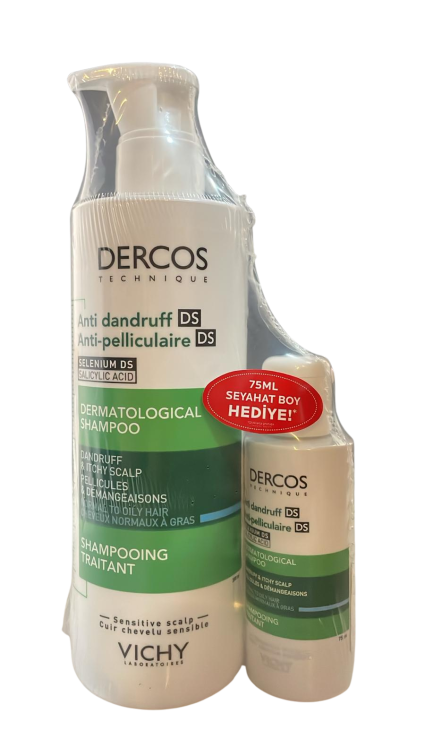 Vichy Dercos Anti Pel Gras 390 ml + Seyahat Boy 75 ml - 1