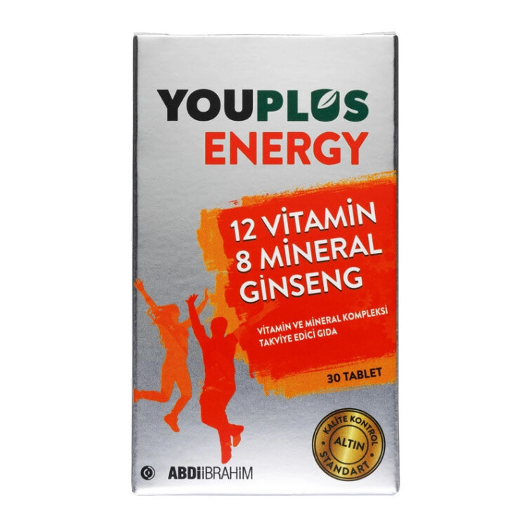 Youplus Energy Vitamin ve Mineral Kompleksi 30 Tablet - Youplus
