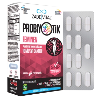 Zade Vital Probiyotik Feminen 30 Sert Kapsül - Zade Vital